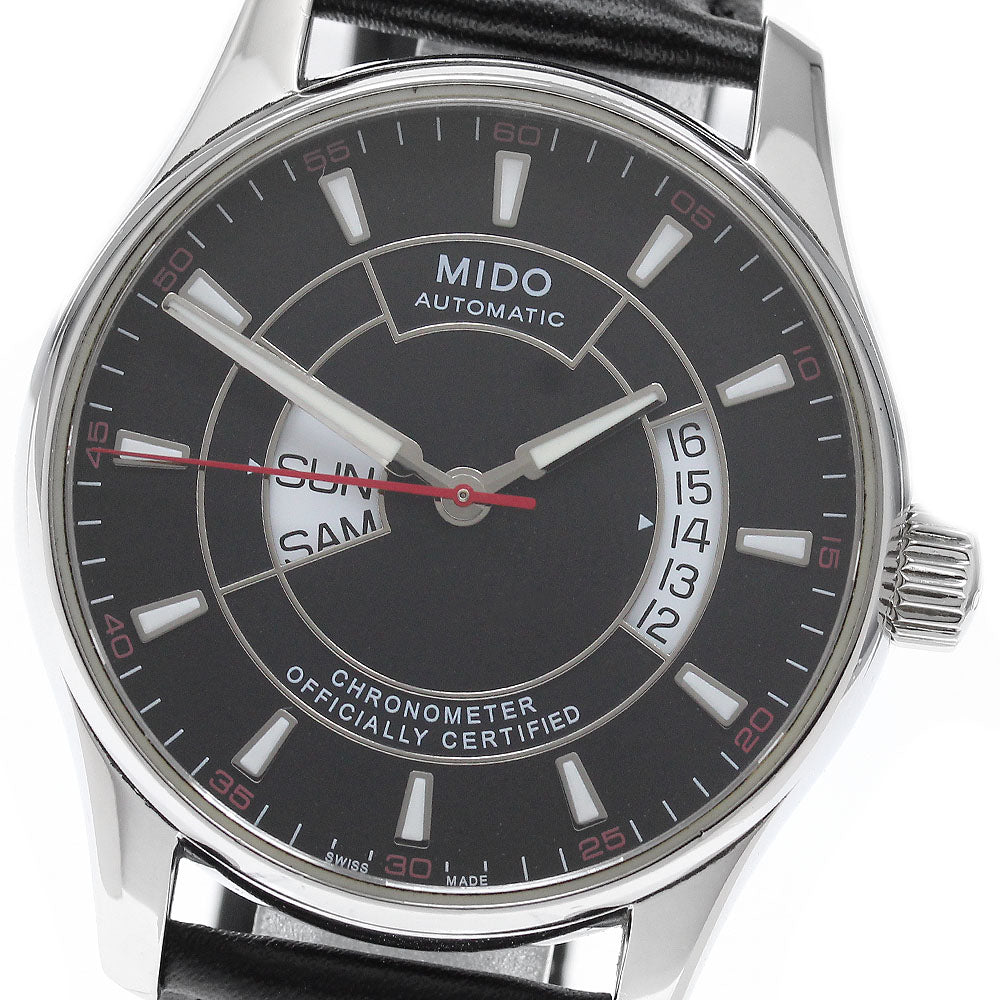 MIDO M001431 Chronometer Day Date black Dial Automatic Men's Watch_970893