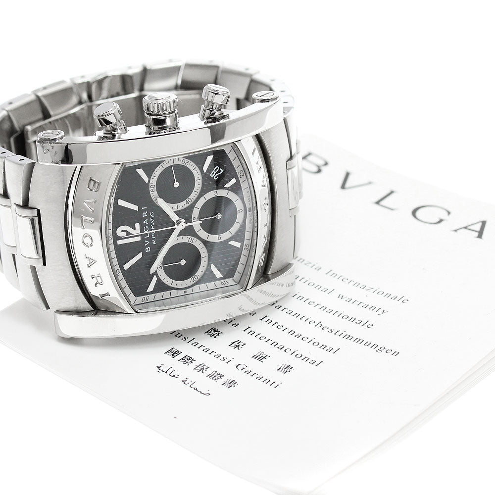 BVLGARI Assioma AA48SCH Chronograph Date black Dial Automatic Men's Watch_971288