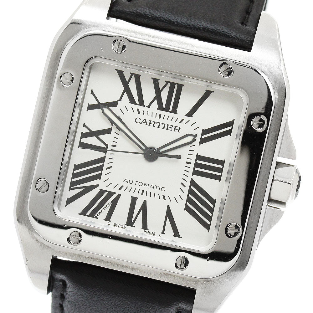 CARTIER Santos 100 LM W20073X8 Silver Dial Automatic Men's Watch_971303