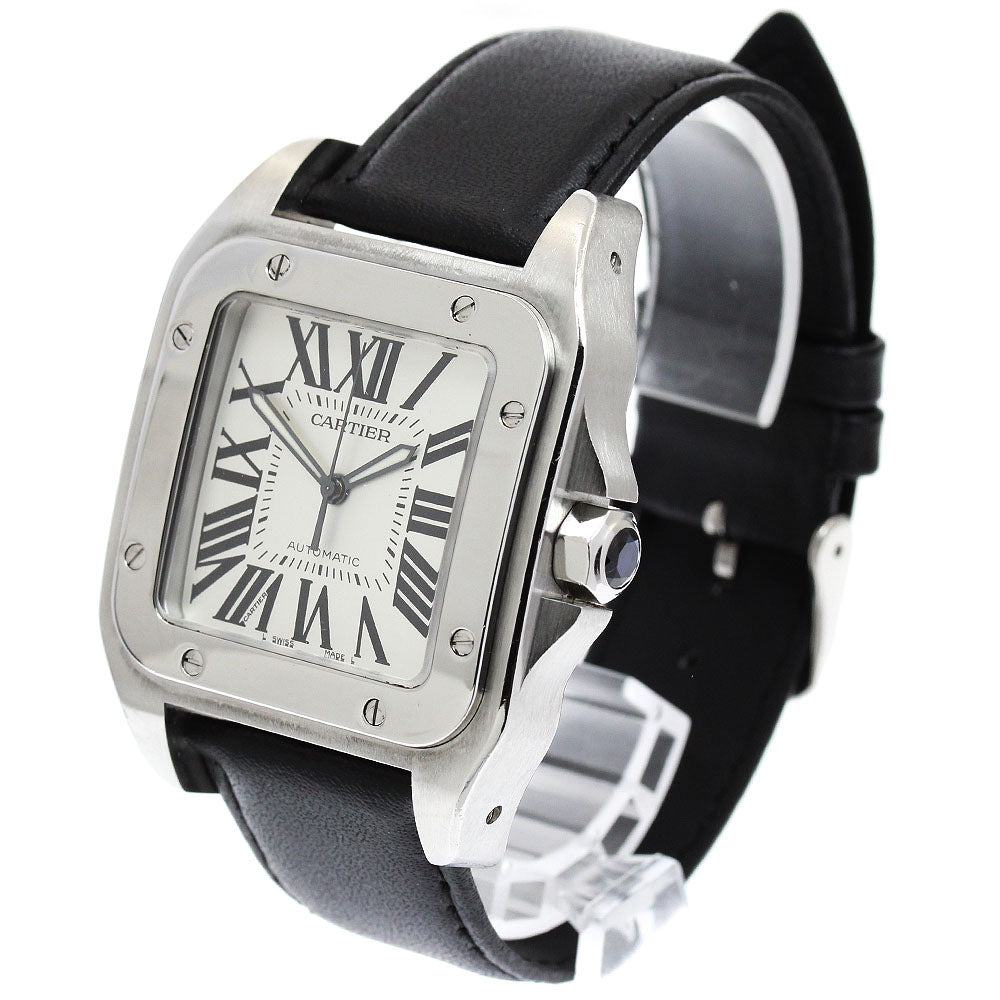 CARTIER Santos 100 LM W20073X8 Silver Dial Automatic Men's Watch_971303
