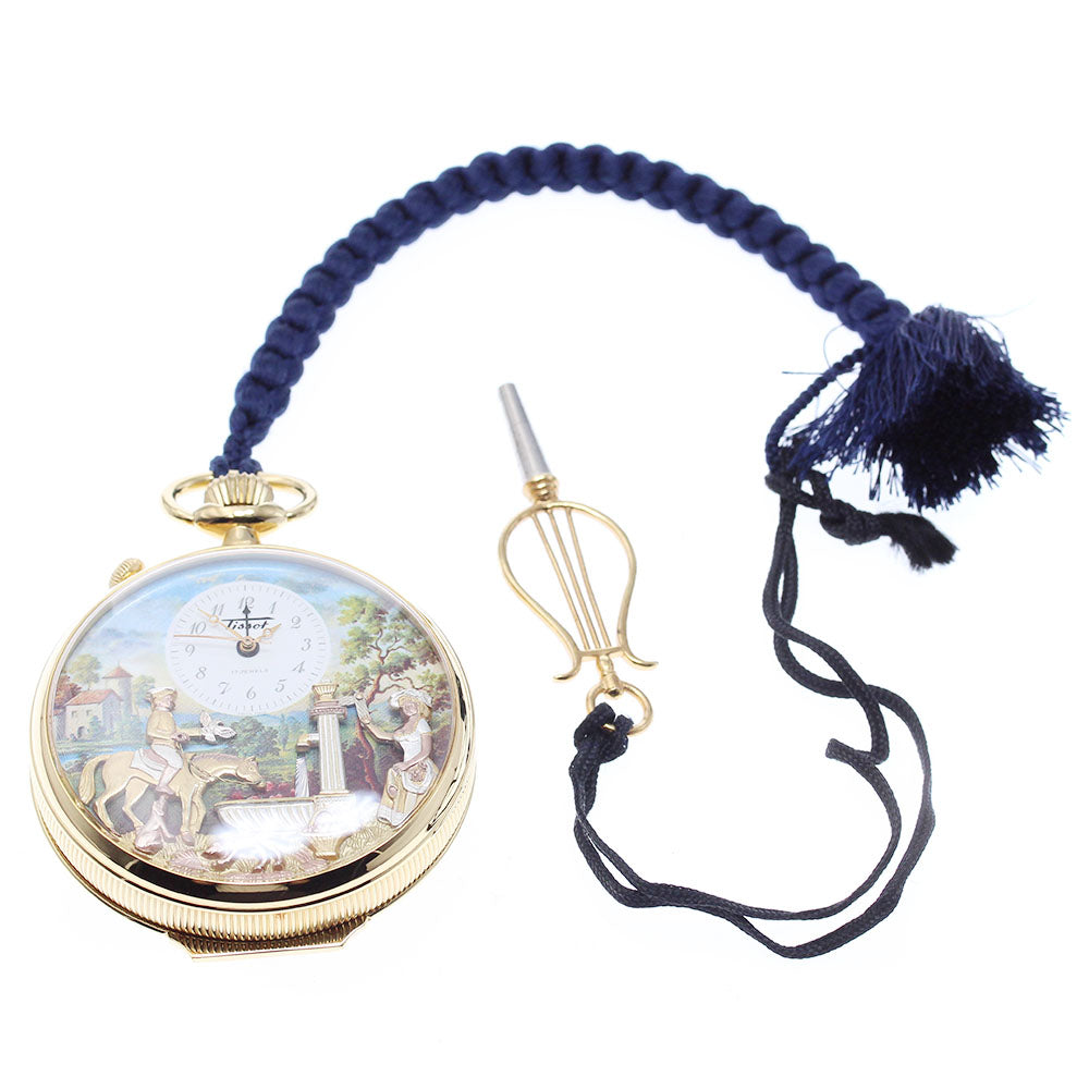 TISSOT Luge Karakuri music box Hand Winding Men's Pocket watch_971542