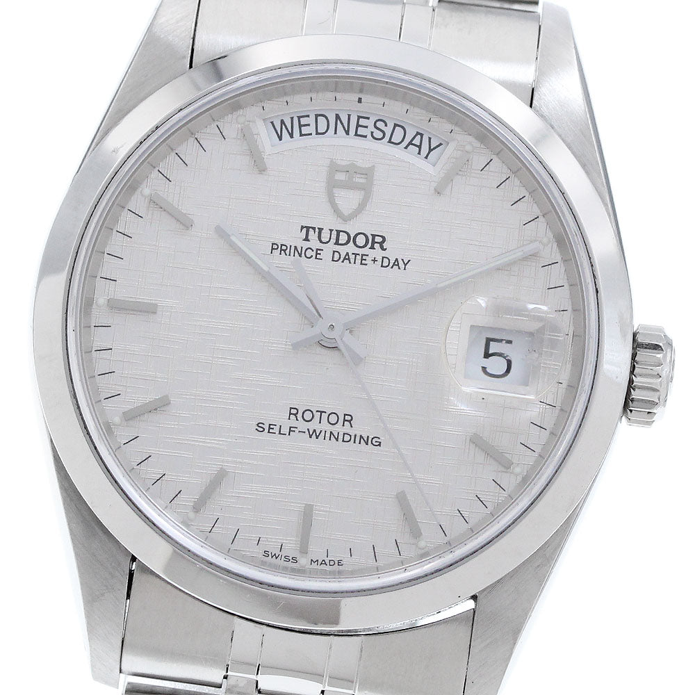 TUDOR Prince Date Day 76200 Linen Dial Silver Dial Automatic Men's Watch_972522