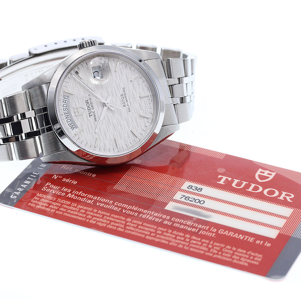 TUDOR Prince Date Day 76200 Linen Dial Silver Dial Automatic Men's Watch_972522