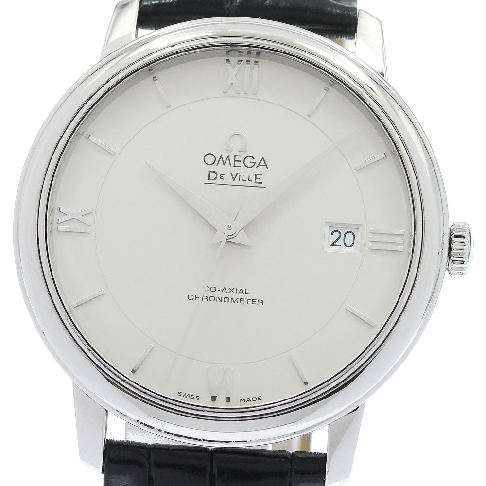 OMEGA De Ville Prestige Coaxial 424.13.40.20.02.001 Date Silver Dial Automatic Men's Watch_972655