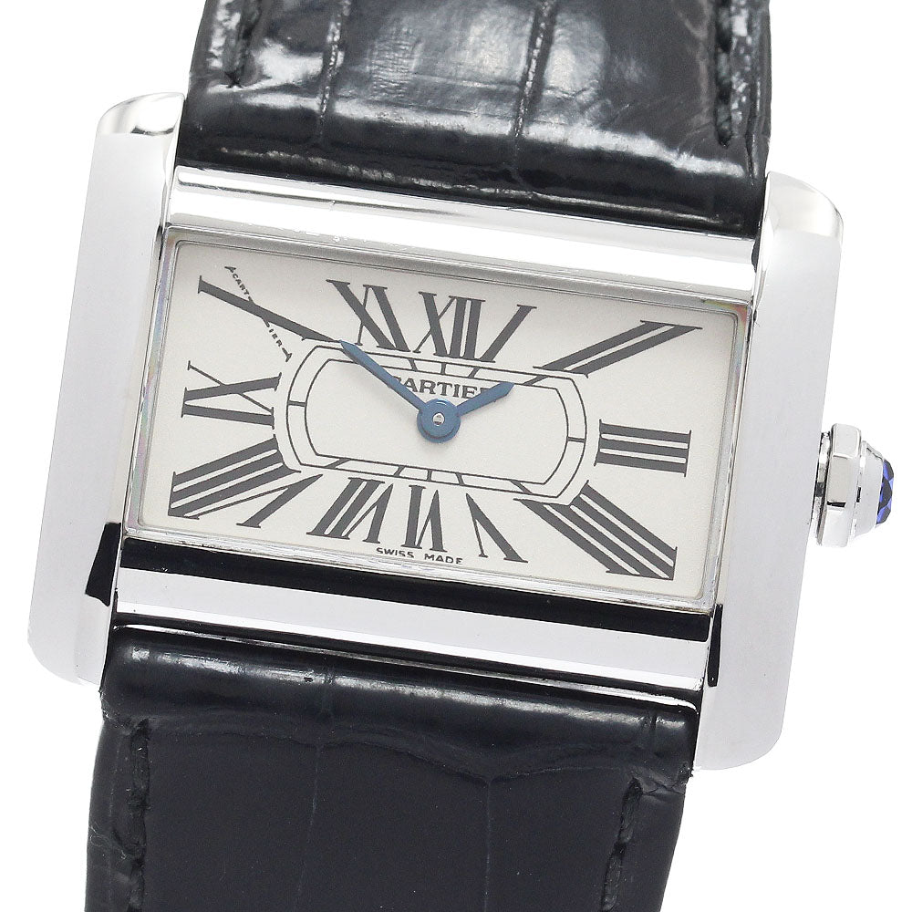 CARTIER Mini tank divan W6300255 beige Dial Quartz Ladies Watch_972718