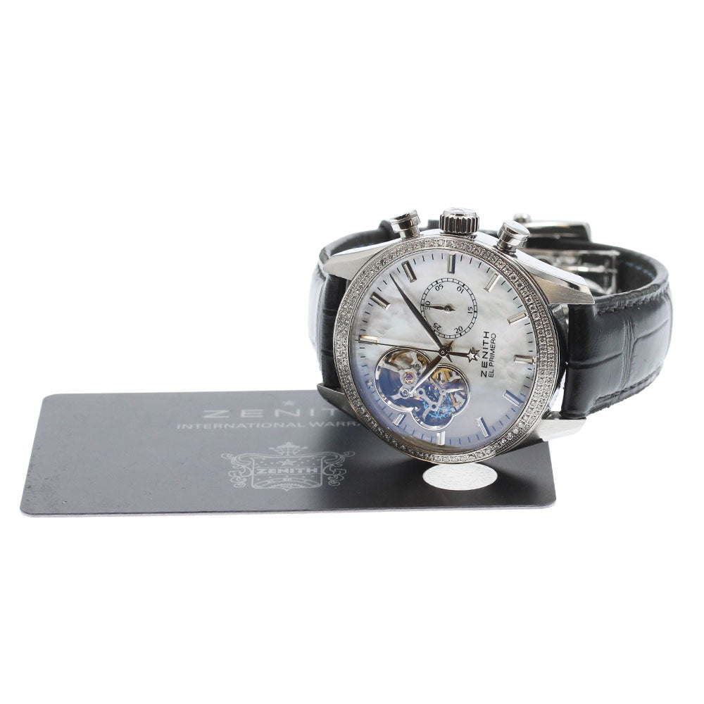 ZENITH El Primero 16.2150.4062//81.C754 Diamond Bezel White shell Dial Automatic Men's Watch_972747