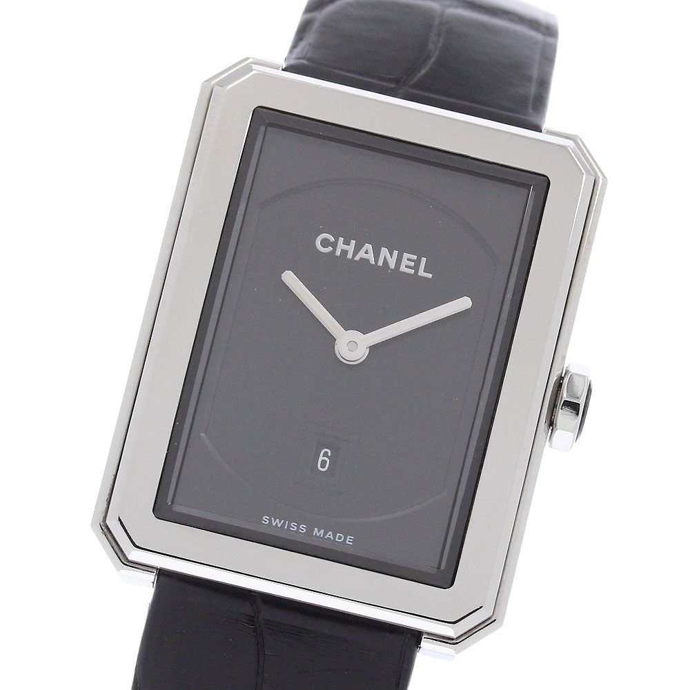 CHANEL boy friend H4884 Date black Dial Quartz Ladies Watch_972929