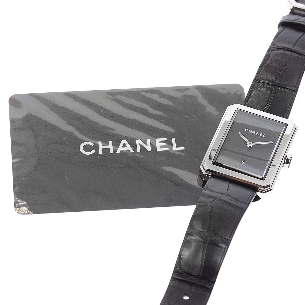 CHANEL boy friend H4884 Date black Dial Quartz Ladies Watch_972929