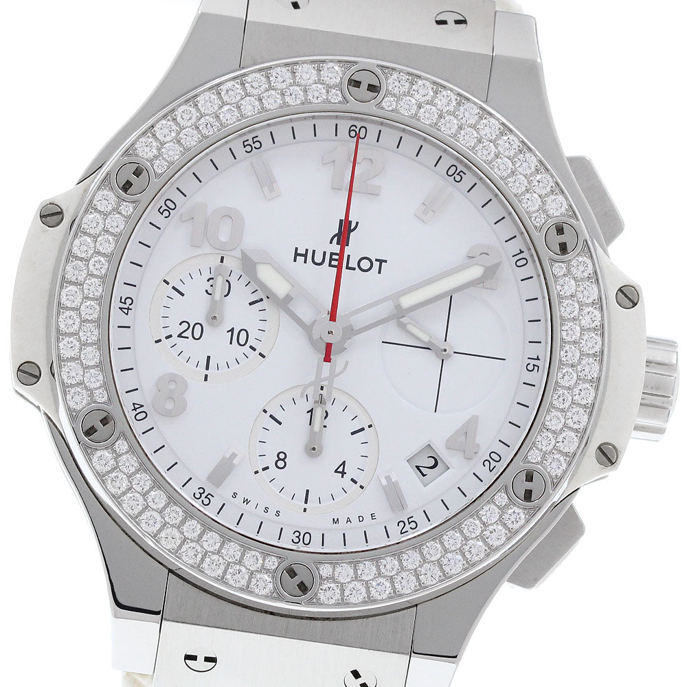 HUBLOT Big Bang Steel White Diamond 342.SE.230.RW.114 Chronograph white Dial Automatic Men's Watch_972952