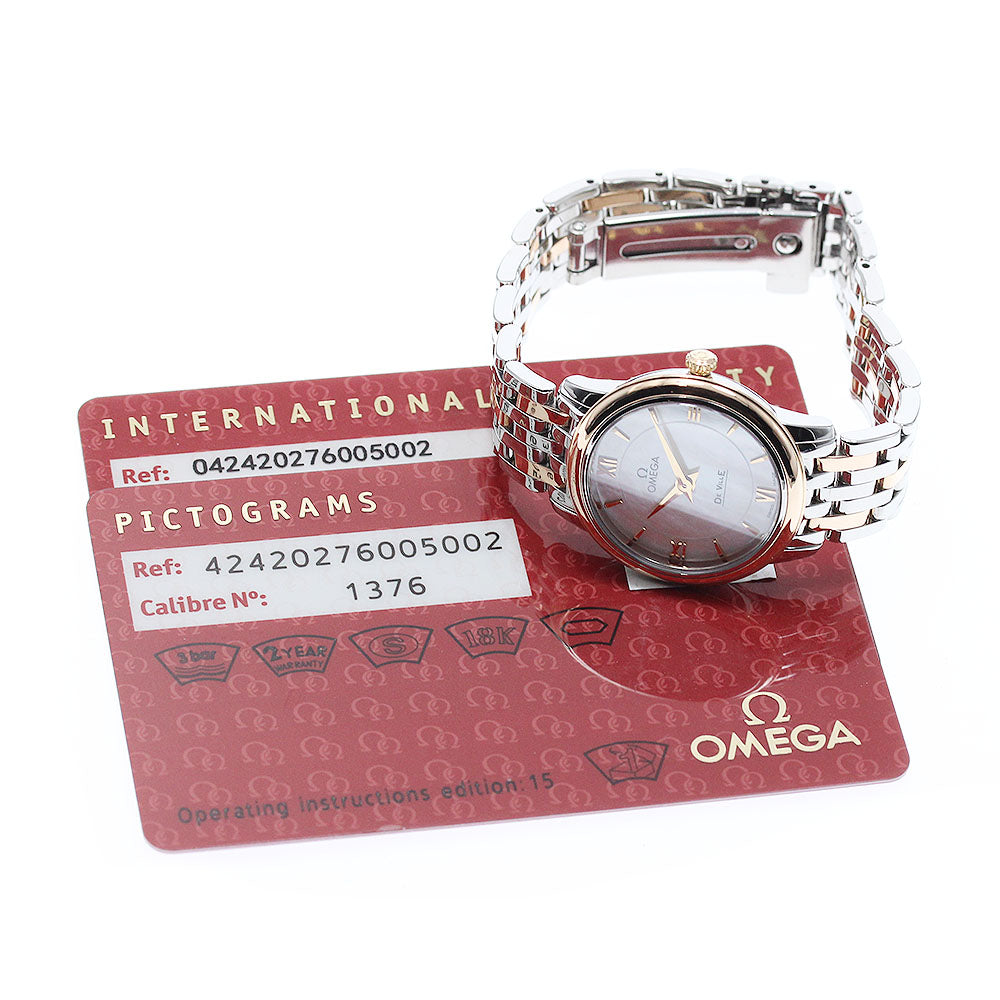 OMEGA De Ville Prestige 424.20.27.60.05.002 White shell Dial Quartz Ladies Watch_972984