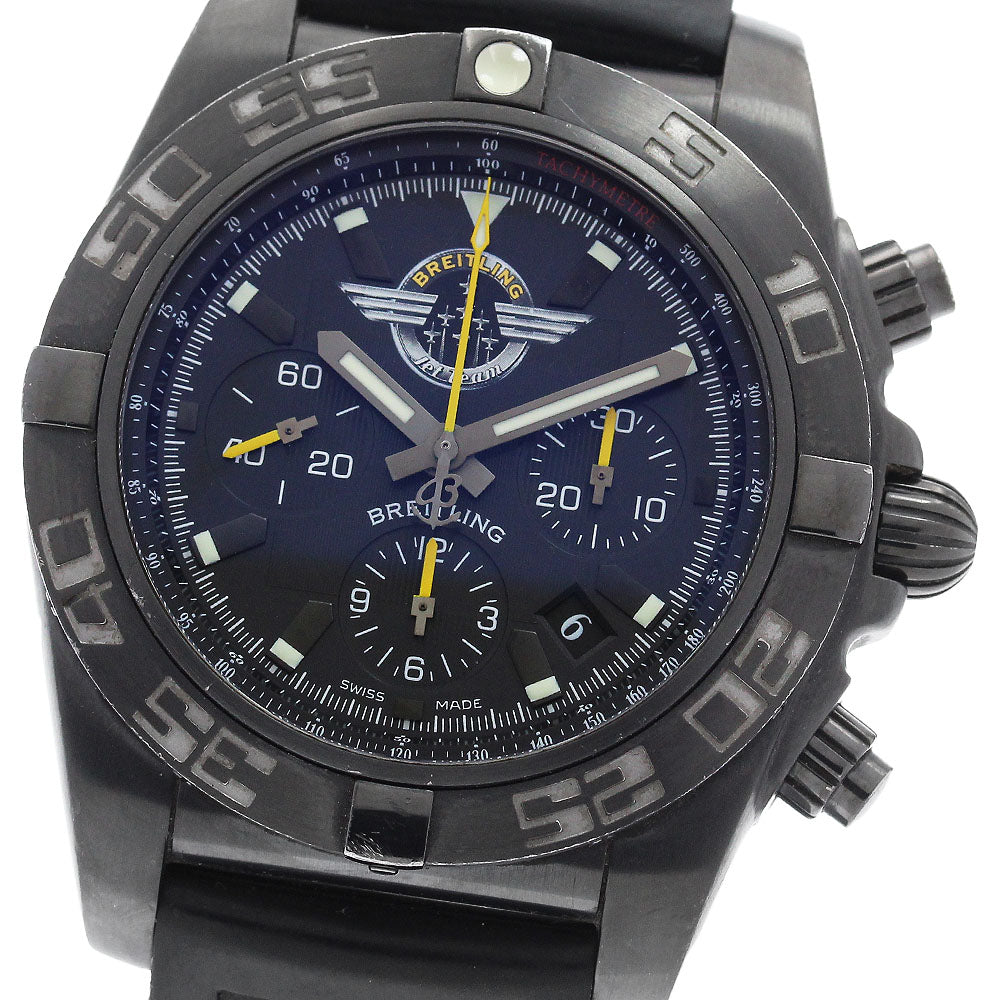 BREITLING Chronomat44 black steel MB01109L Automatic Men's Watch_973079