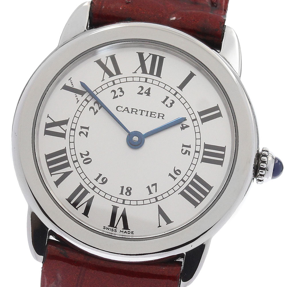 CARTIER Ronde Solo SM W6700155 Silver Dial Quartz Ladies Watch_973125