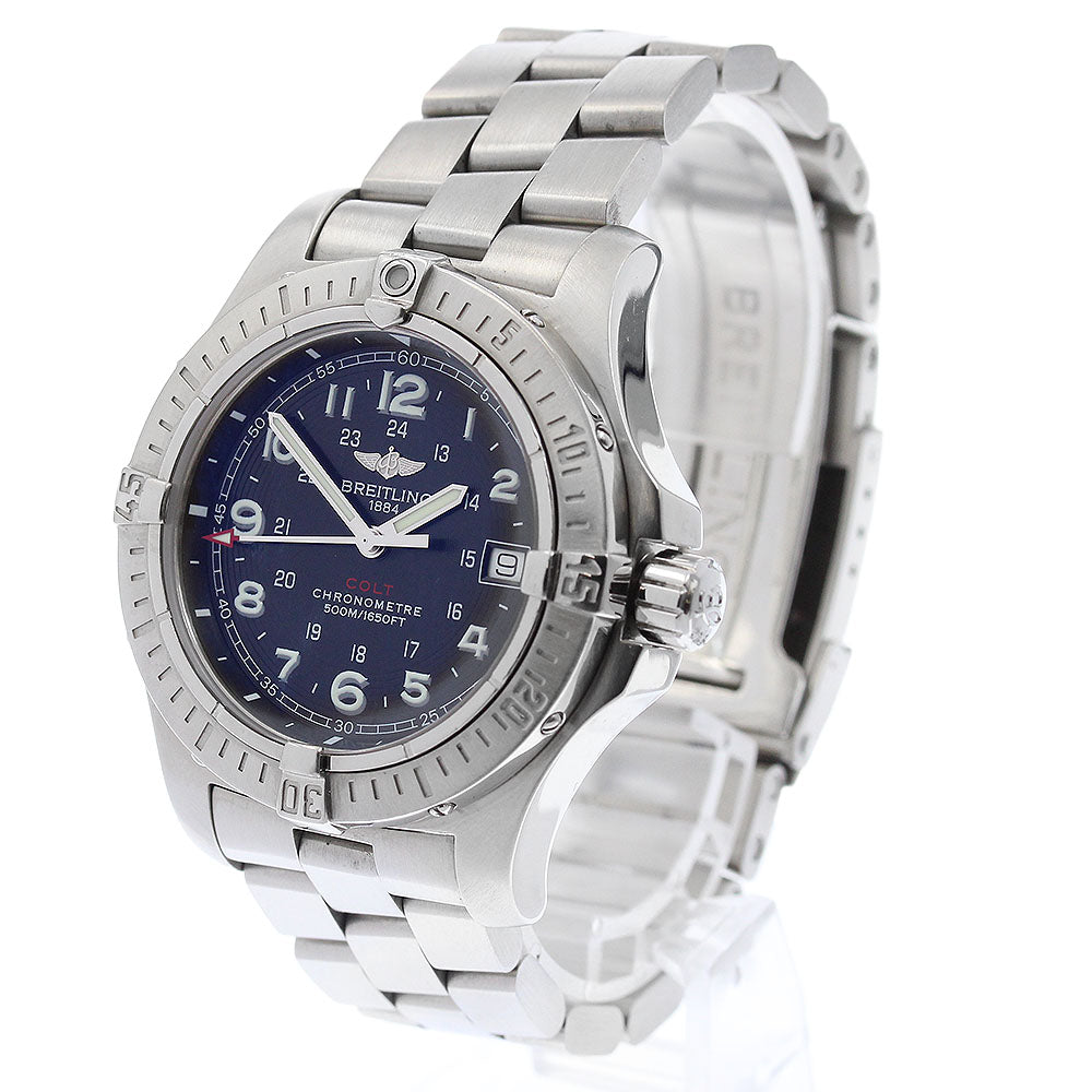 BREITLING Colt A74380 GMT date black Dial Quartz Men's Watch_973147