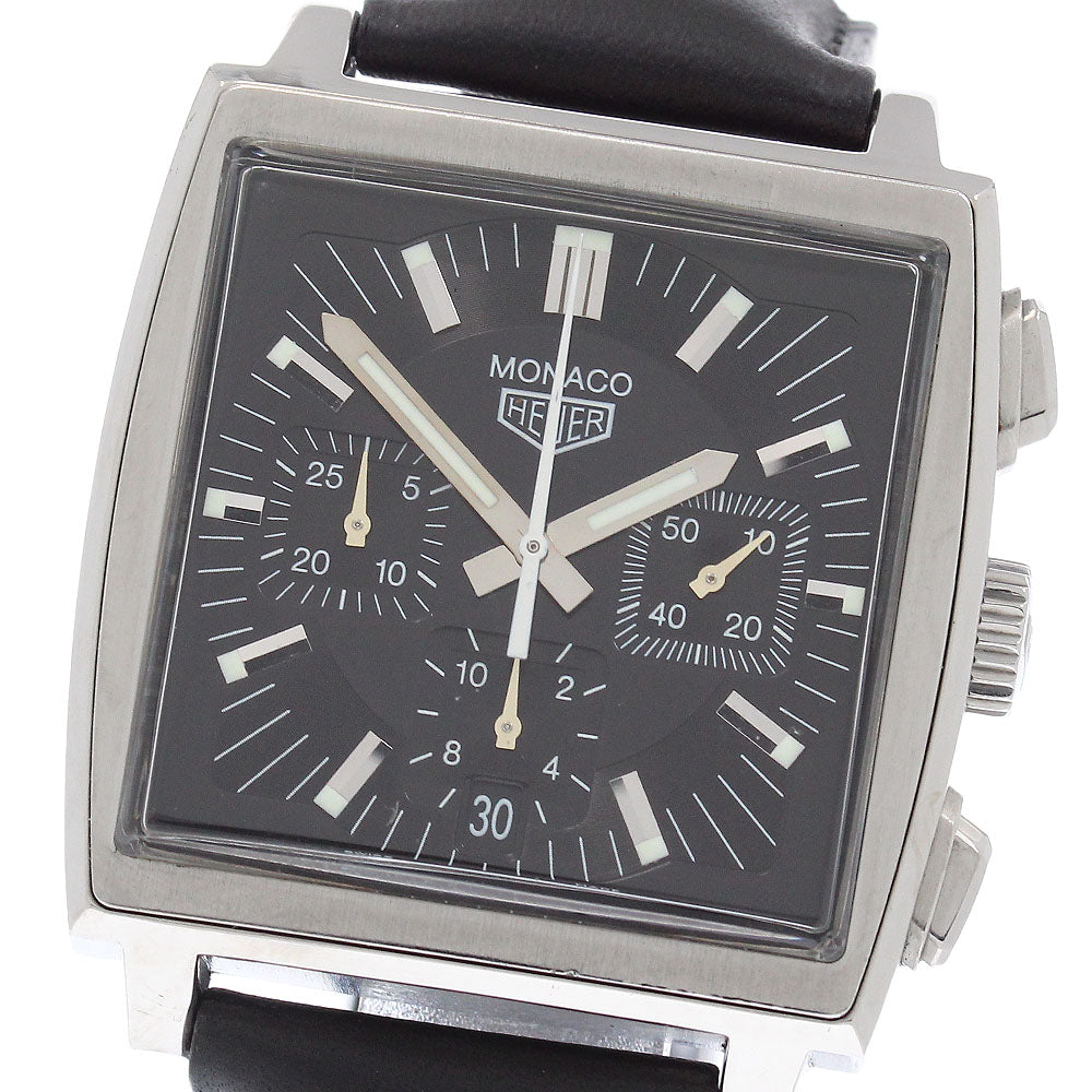 TAG HEUER Monaco CS2111 Chronograph black Dial Automatic Men's Watch_973232