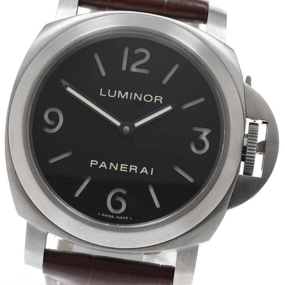 PANERAI Luminor base PAM00176 black Dial Hand Winding Men's Watch_973320