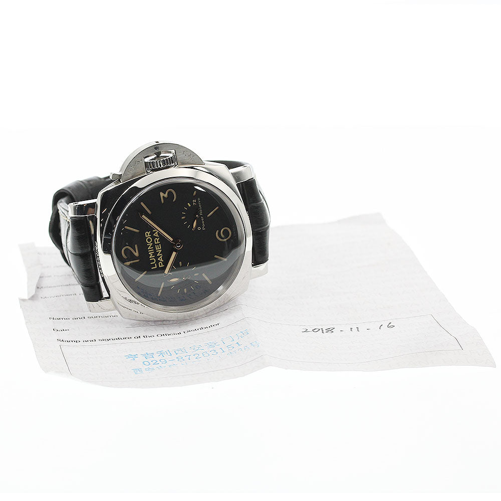 PANERAI Luminor 1950 3DAYS PAM00423 Power reserve black Dial Hand Winding Men's Watch_973470