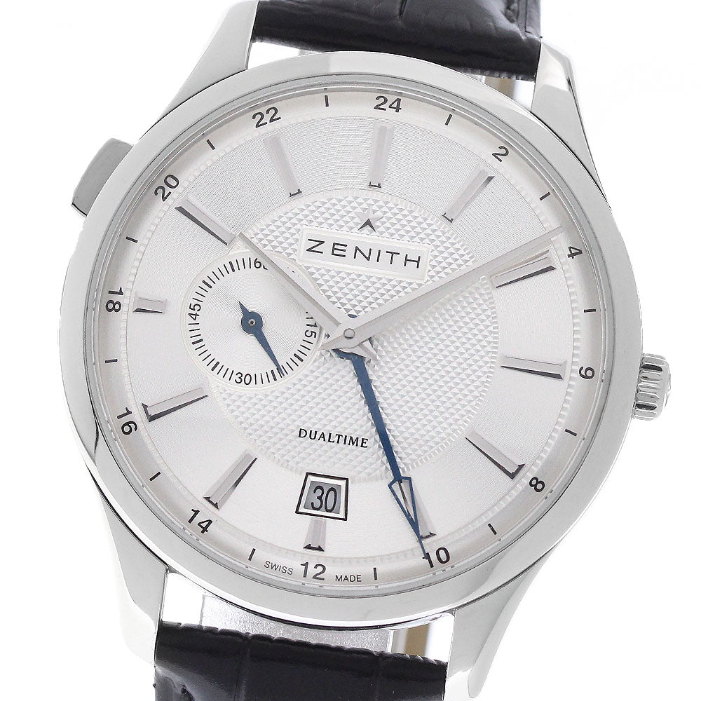 ZENITH captain dual time 03.2130.682/02.C498 Small Second GMT Date Silver Dial Automatic Men's Watch_973472