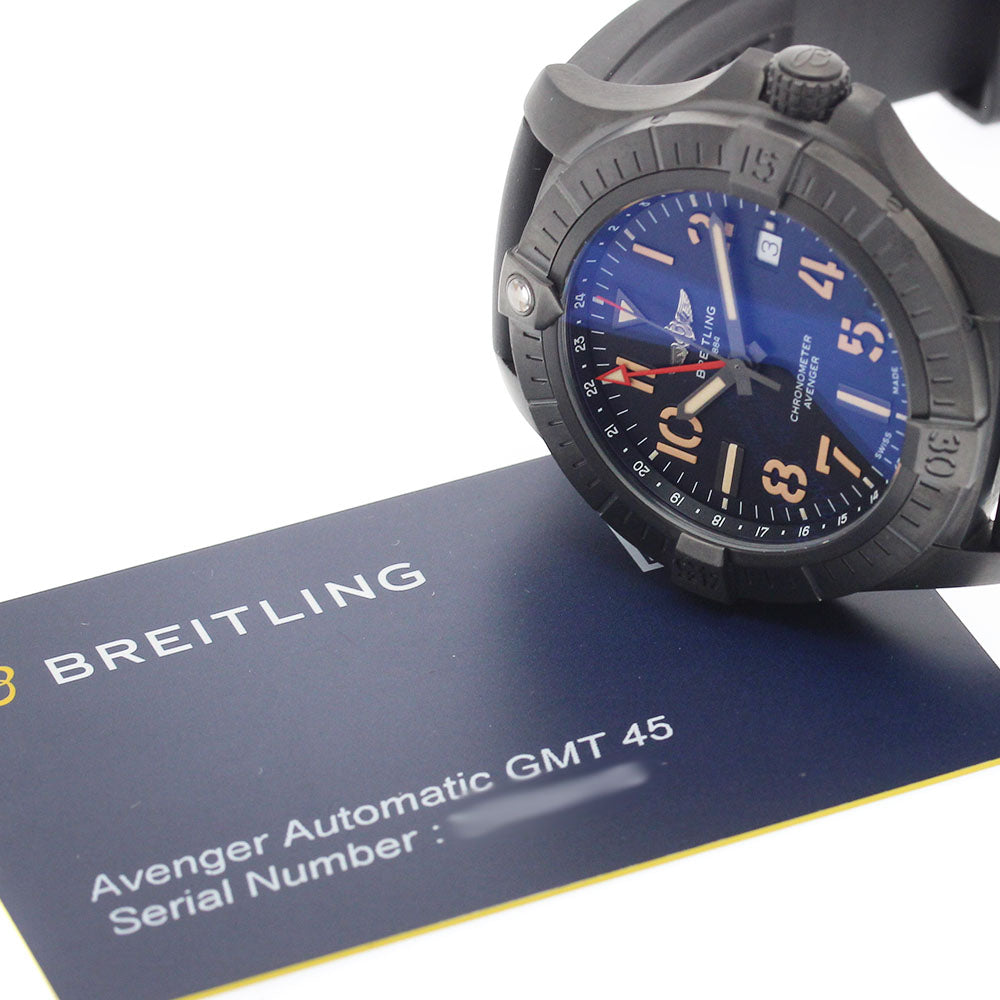 BREITLING Avenger GMT 45 Night Mission V32395 black Dial Automatic Men's Watch_973951