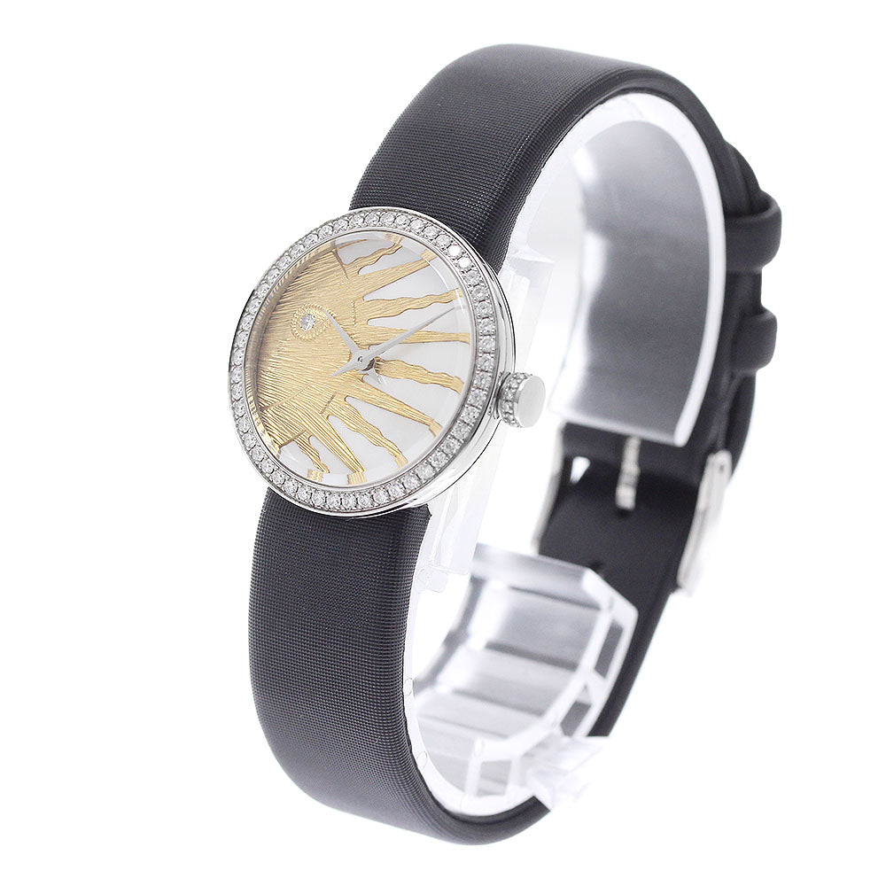 Dior La D de Dior Rose Celeste CD04711X1001 Diamond Bezel White shell / gold Dial Quartz Ladies Watch_974133