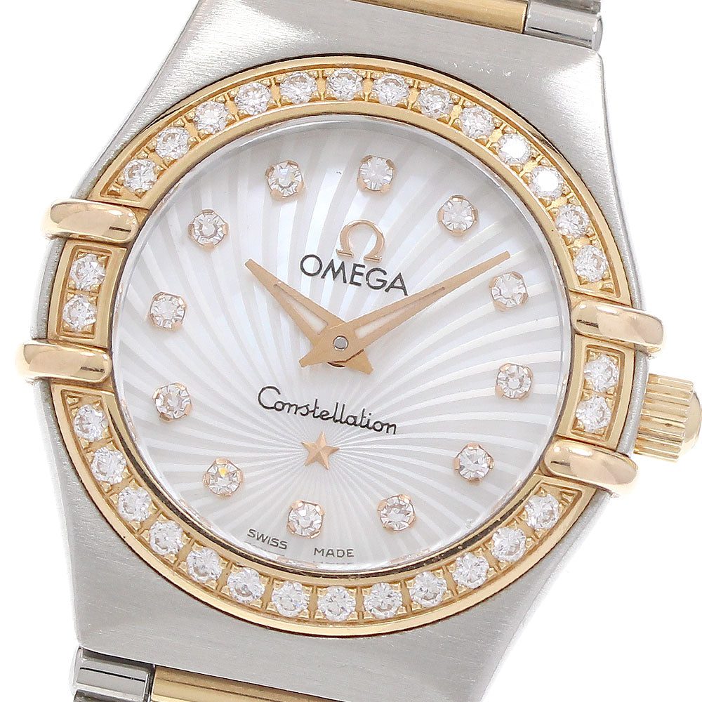 OMEGA Constellation 111.25.23.60.55.003 12P Diamond Bezel 160th Anniversary Model White shell Dial Quartz Ladies Watch_974354
