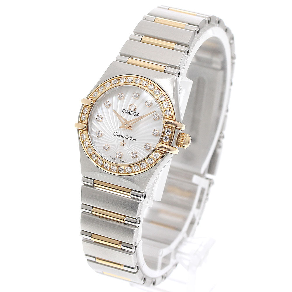 OMEGA Constellation 111.25.23.60.55.003 12P Diamond Bezel 160th Anniversary Model White shell Dial Quartz Ladies Watch_974354