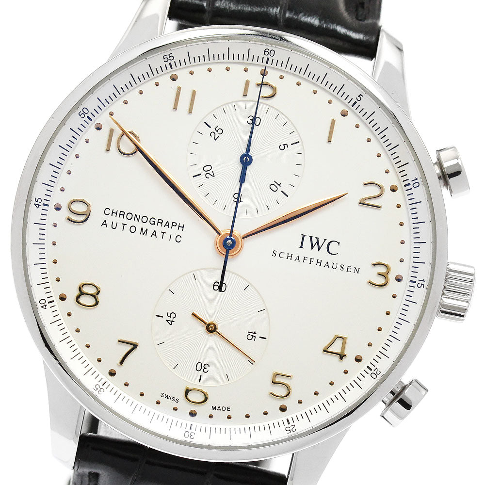 IWC SCHAFFHAUSEN Portugese IW371445 Chronograph Silver Dial Automatic Men's Watch_974400