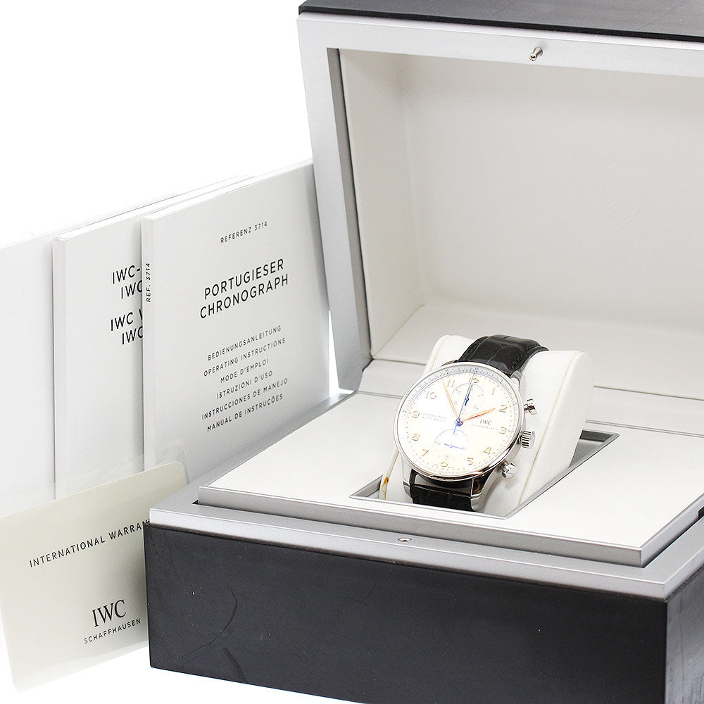 IWC SCHAFFHAUSEN Portugese IW371445 Chronograph Silver Dial Automatic Men's Watch_974400