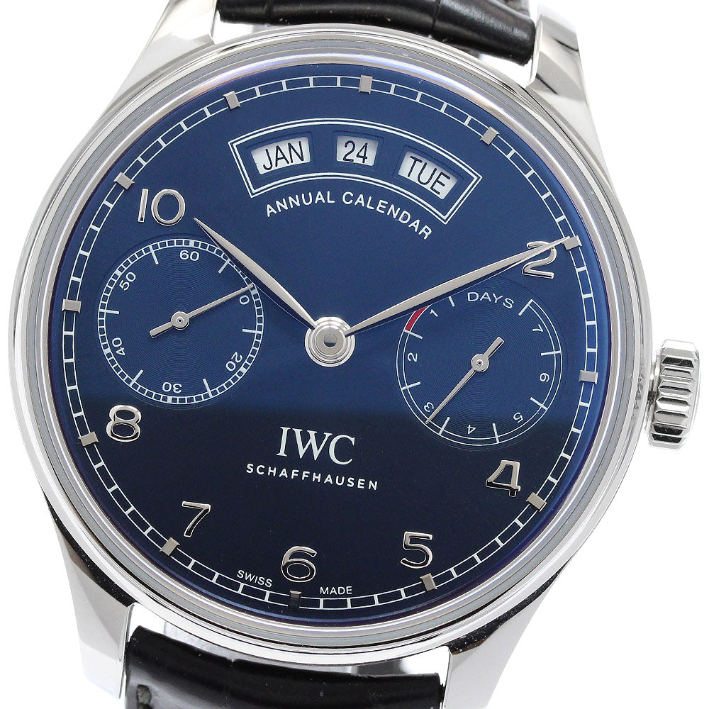 IWC SCHAFFHAUSEN Portugese IW503502 Annual calendar Navy Dial Automatic Men's Watch_974695