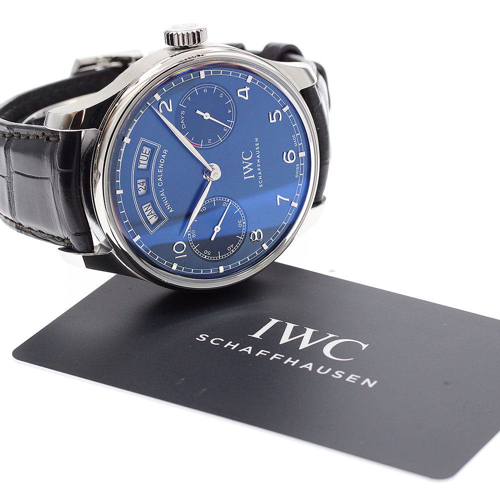 IWC SCHAFFHAUSEN Portugese IW503502 Annual calendar Navy Dial Automatic Men's Watch_974695