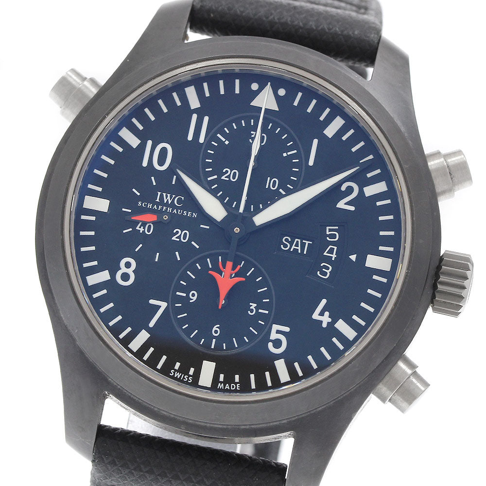 IWC SCHAFFHAUSEN Pilot watch top gun IW378901 black Dial Automatic Men's_974696