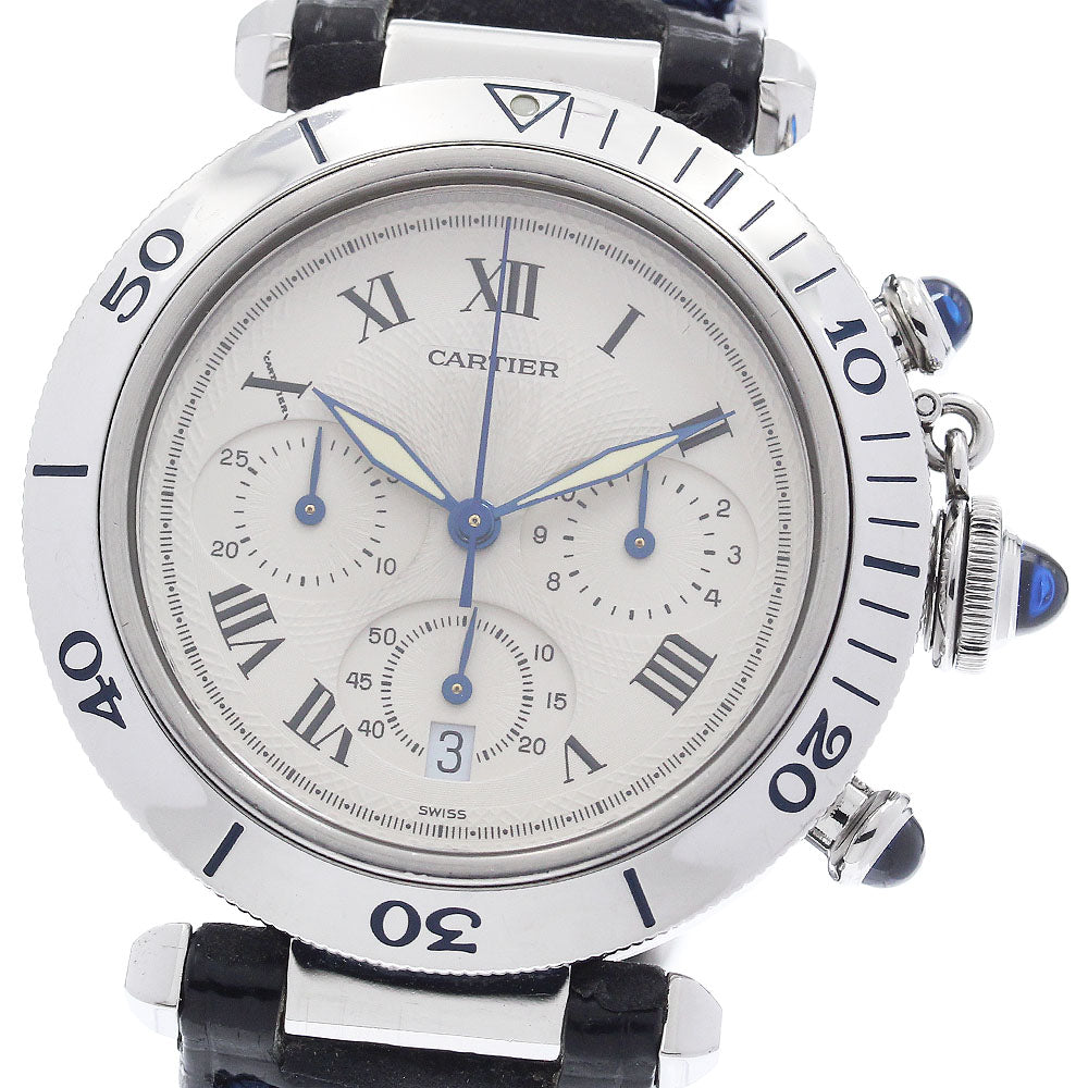 CARTIER Pasha Chrono W3101855 Date beige Dial Quartz Men's Watch_974748
