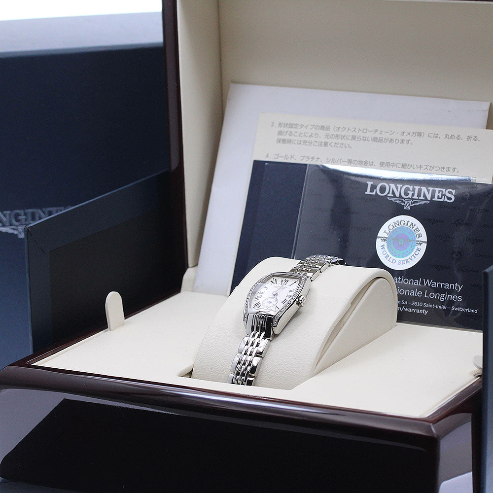 LONGINES Evidenza L2.175.0 Side diamond bezel Silver Dial Quartz Ladies_974894