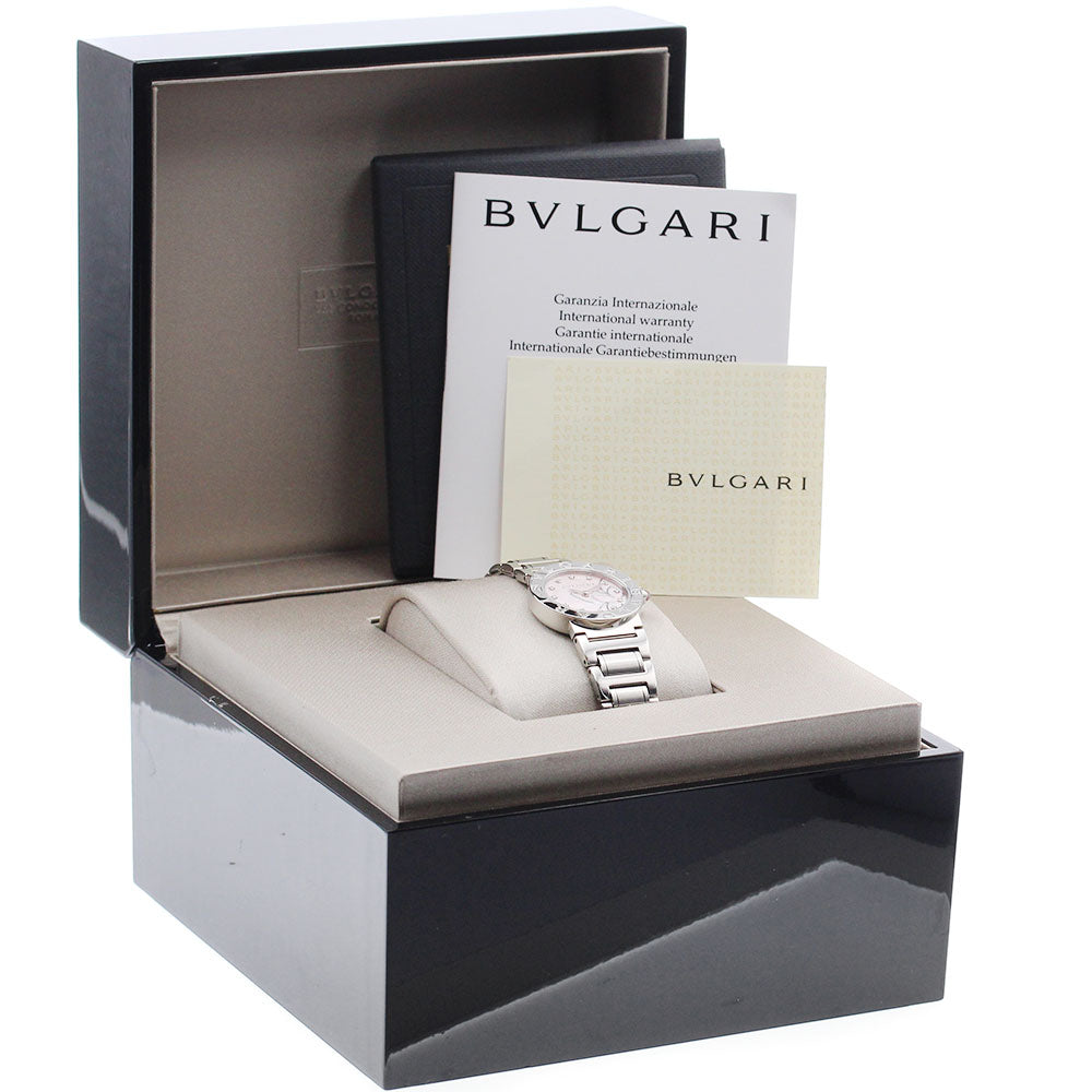 BVLGARI BVLGARIBVLGARI BBL26S 12P diamond Pink shell Dial Quartz Ladies Watch_974942