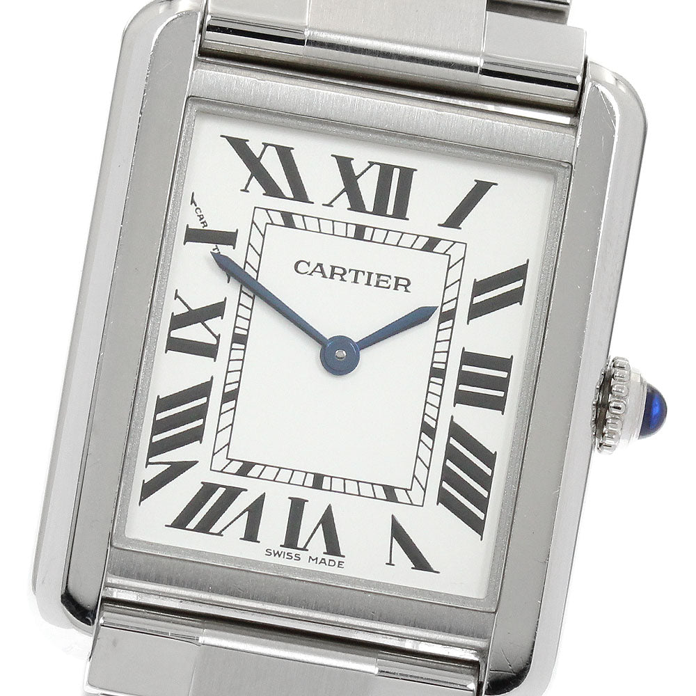CARTIER Tank solo SM W5200013 Silver Dial Quartz Ladies Watch_975046