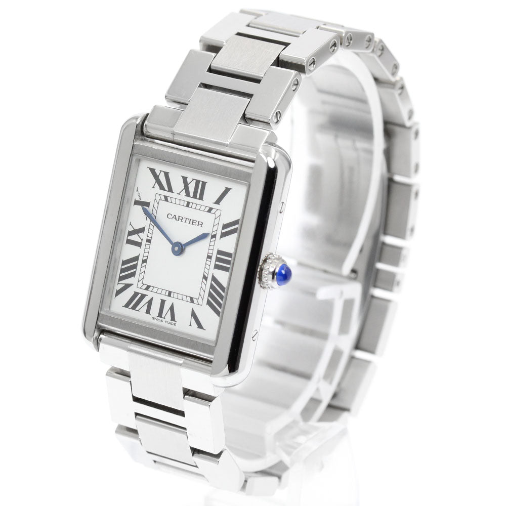CARTIER Tank solo SM W5200013 Silver Dial Quartz Ladies Watch_975046