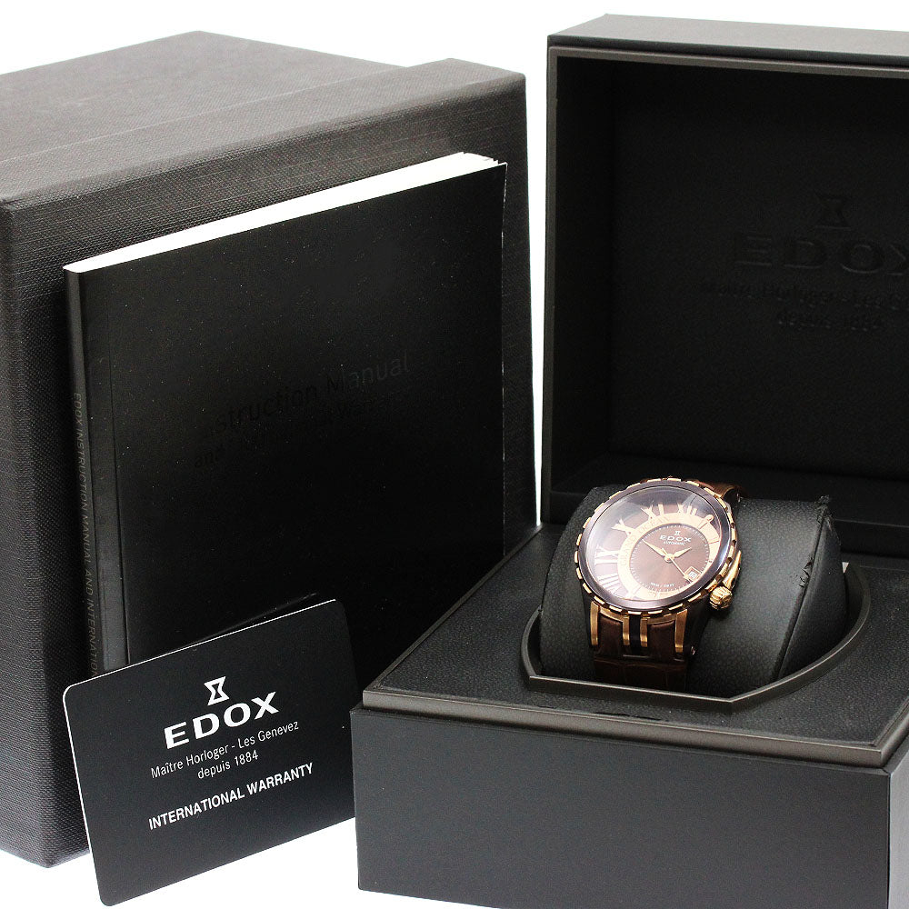 EDOX Grand Ocean 37008-357-BRR-BRIR Date Brown/pink gold Dial Automatic Men's Watch_975394