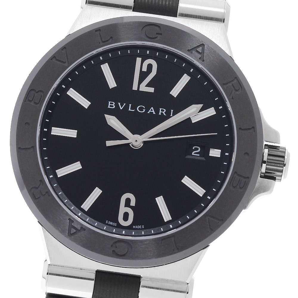 BVLGARI Diagono ceramic DG42SC Date black Dial Automatic Men's Watch_975440