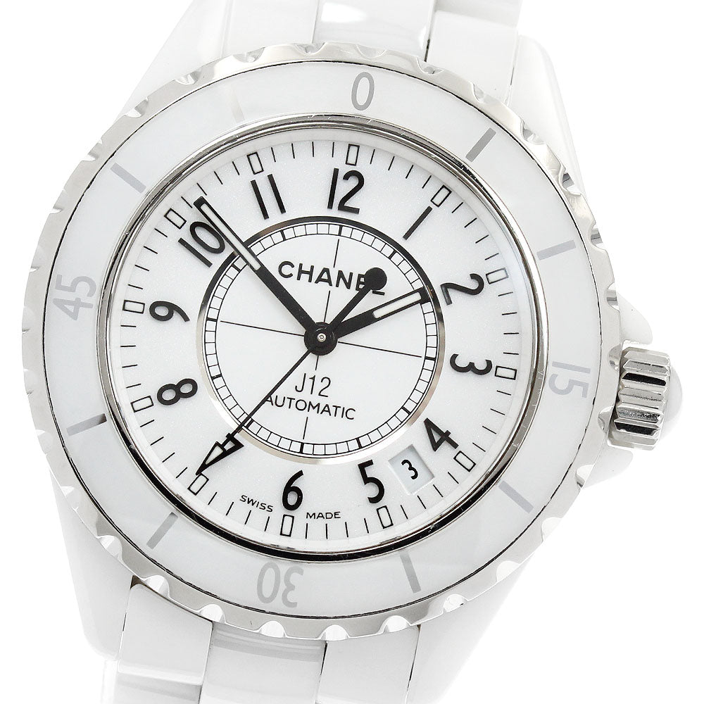 CHANEL J12 H0970 White ceramic date white Dial Automatic Men's Watch_976896