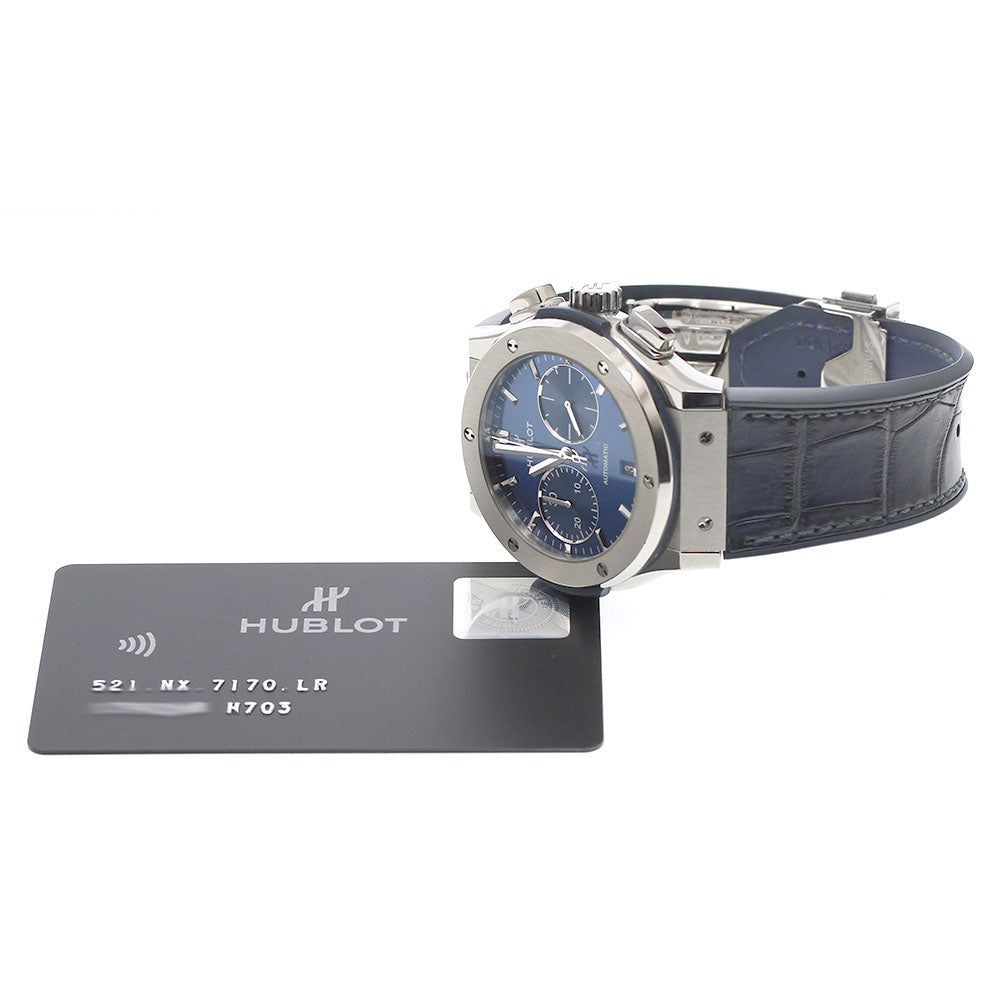 HUBLOT Classic fusion 521.NX.7170.LR Date Chronograph Navy Dial Automatic Men's Watch_976903