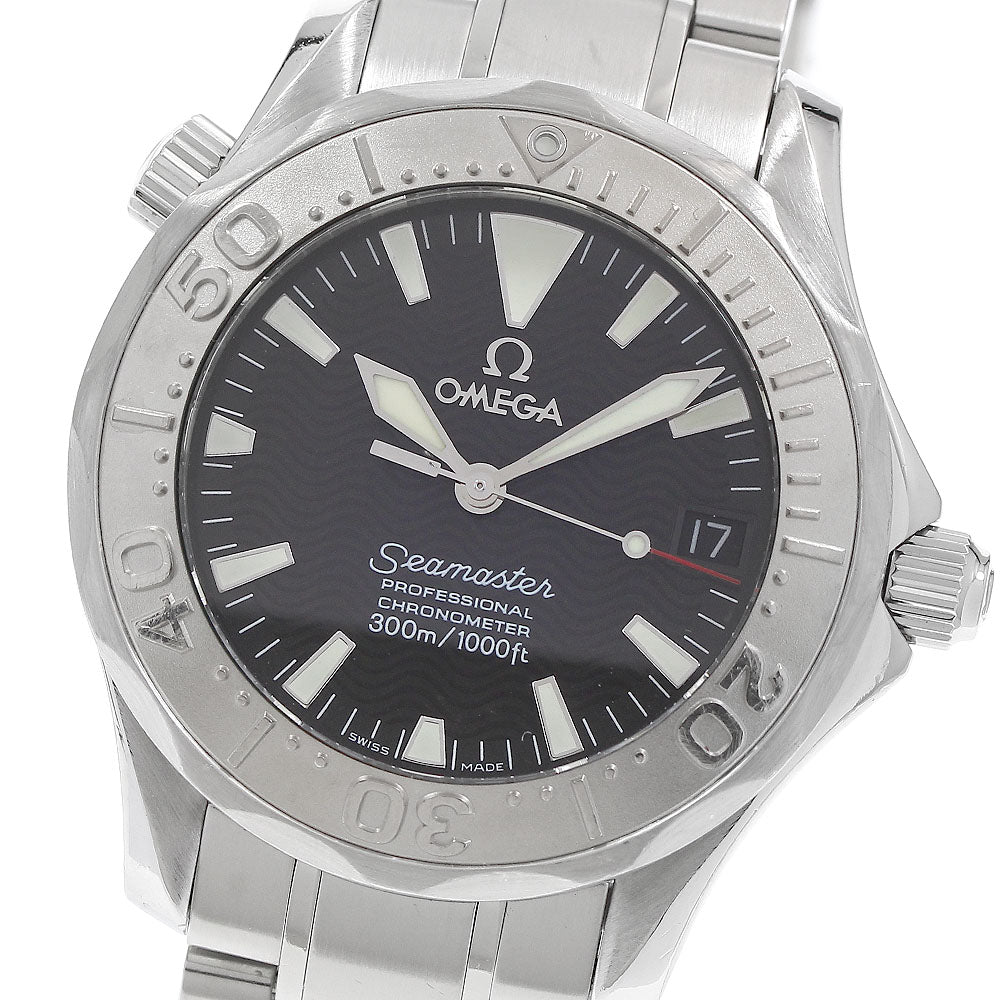OMEGA Seamaster300 2236.50 WG bezel date black Dial Automatic Boy's Watch_978317