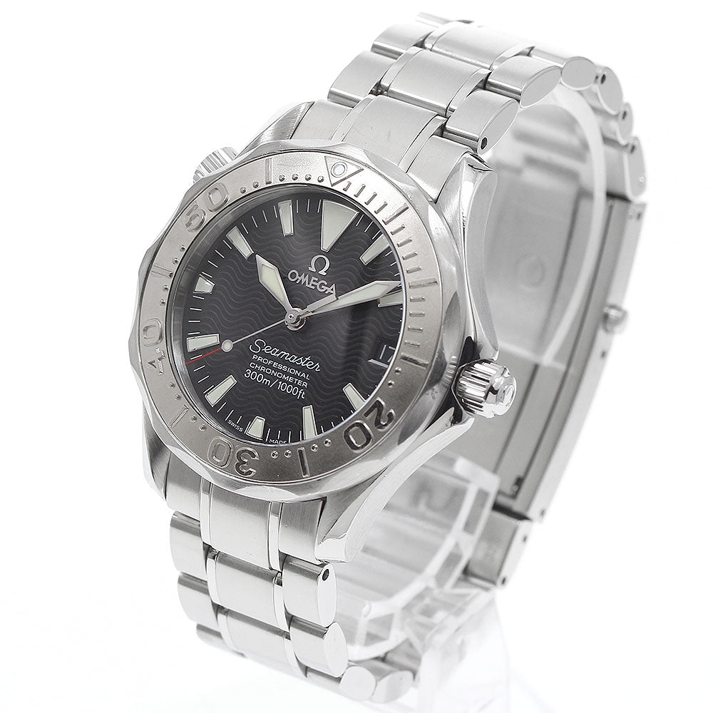 OMEGA Seamaster300 2236.50 WG bezel date black Dial Automatic Boy's Watch_978317