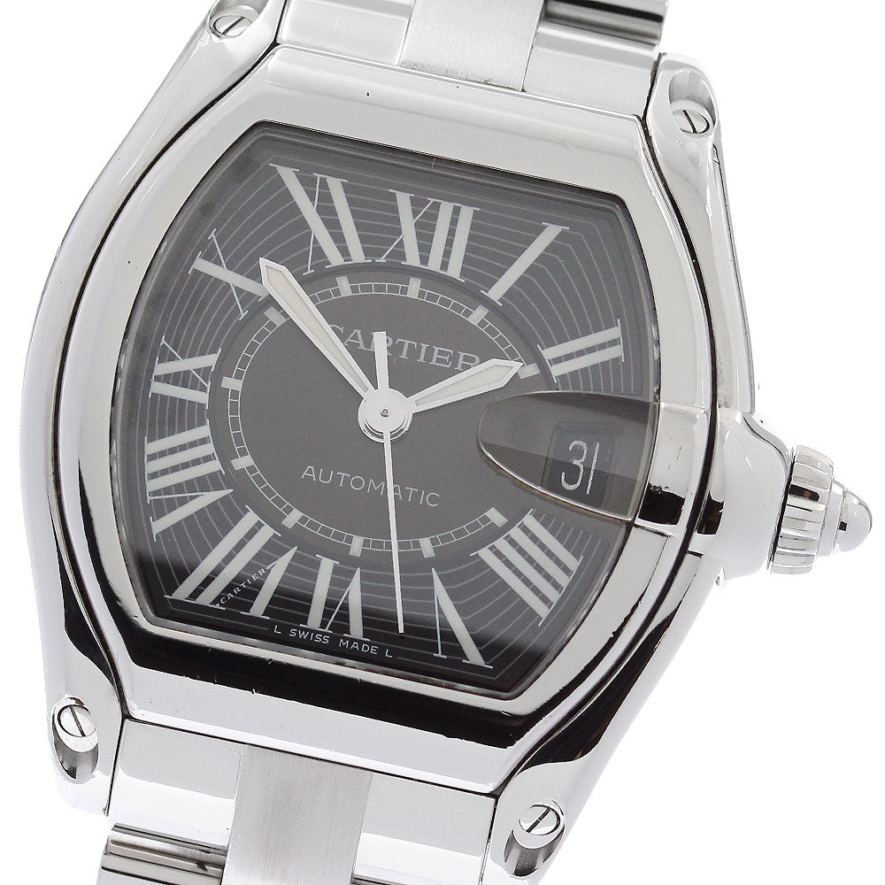 CARTIER Roadster LM W62041V3 Date Black Dial Automatic Men's Watch_980531