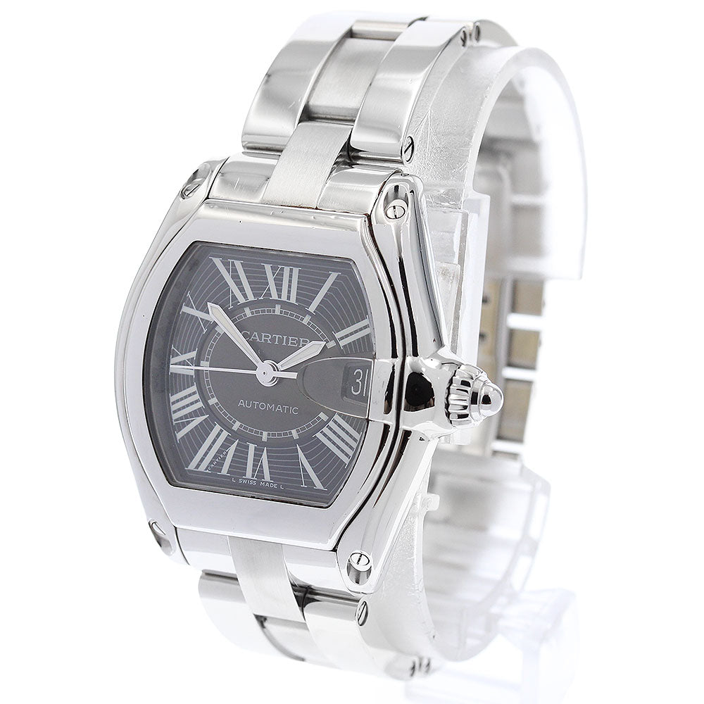 CARTIER Roadster LM W62041V3 Date Black Dial Automatic Men's Watch_980531