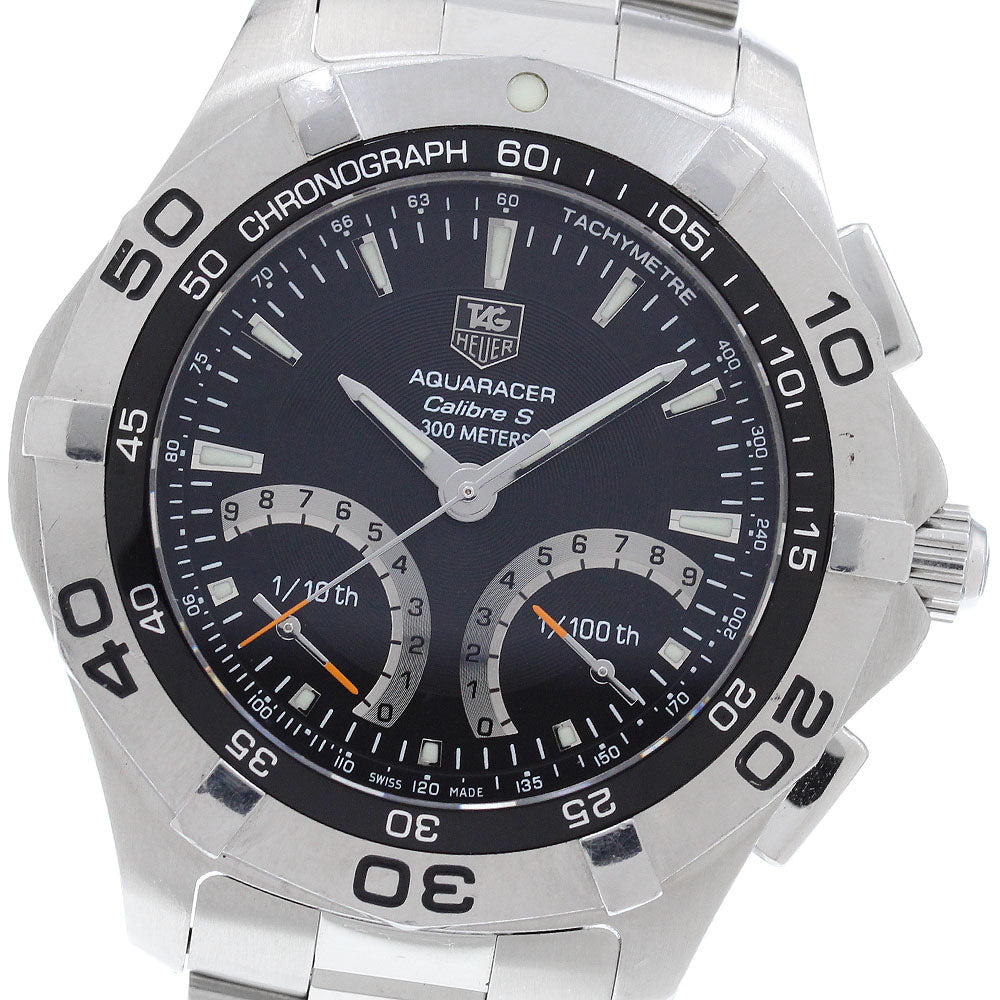 TAG HEUER Aquaracer Caliber S CAF7010 Chronograph black Dial Quartz Men's_980840