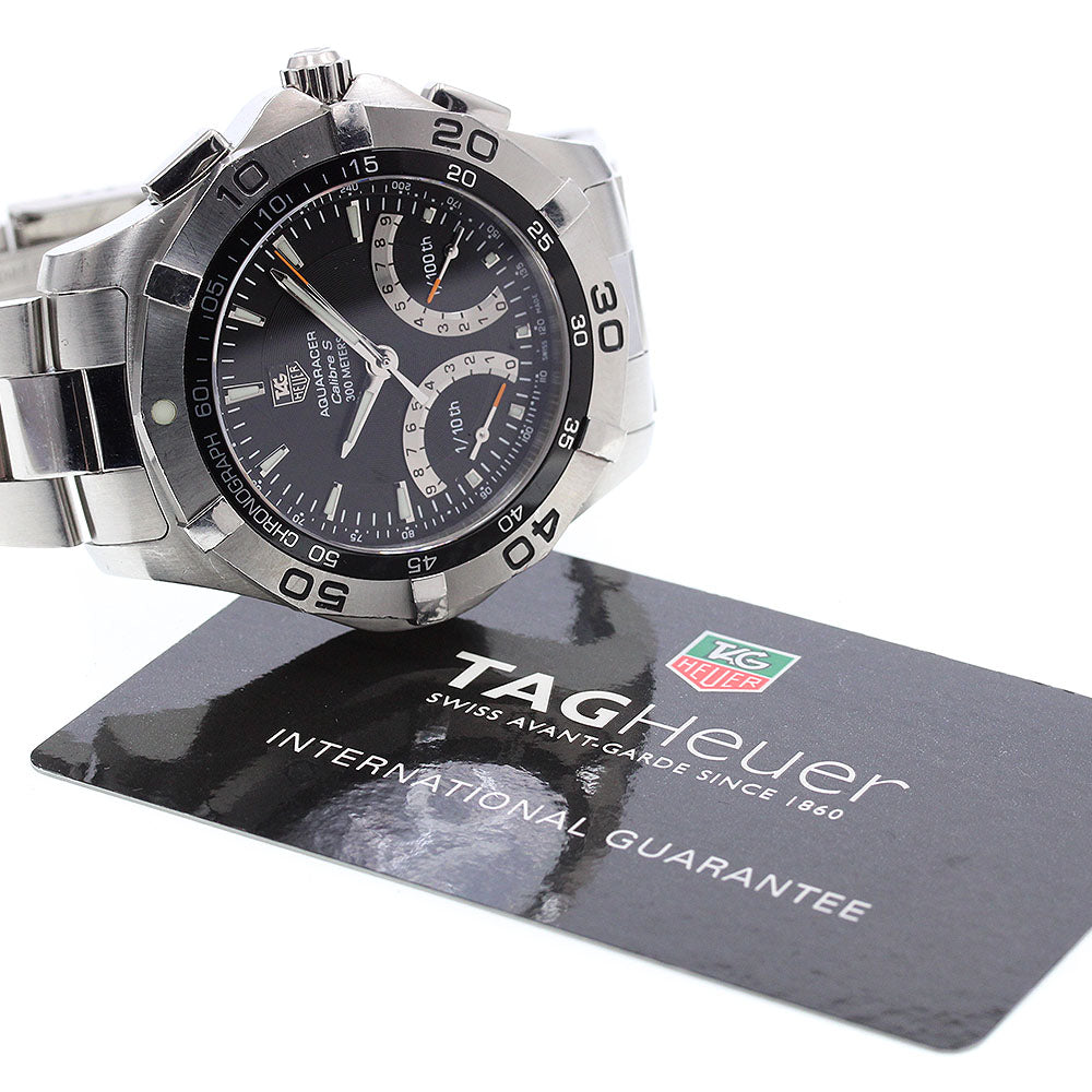 TAG HEUER Aquaracer Caliber S CAF7010 Chronograph black Dial Quartz Men's_980840
