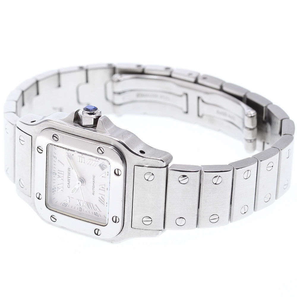 CARTIER Santos GalbeeSM W20044D6 Date Silver Dial Automatic Ladies Watch_980842