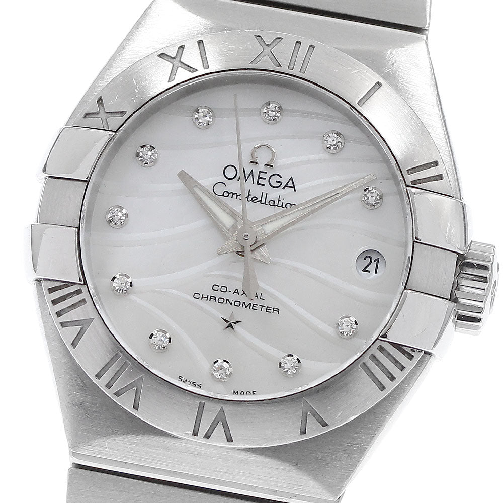 OMEGA Constellation 123.10.27.20.55.002 11P diamond White shell Dial Automatic Ladies Watch_981249