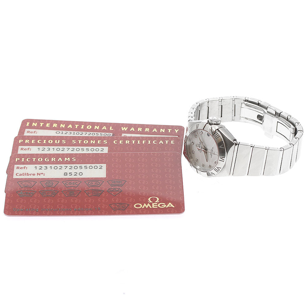 OMEGA Constellation 123.10.27.20.55.002 11P diamond White shell Dial Automatic Ladies Watch_981249