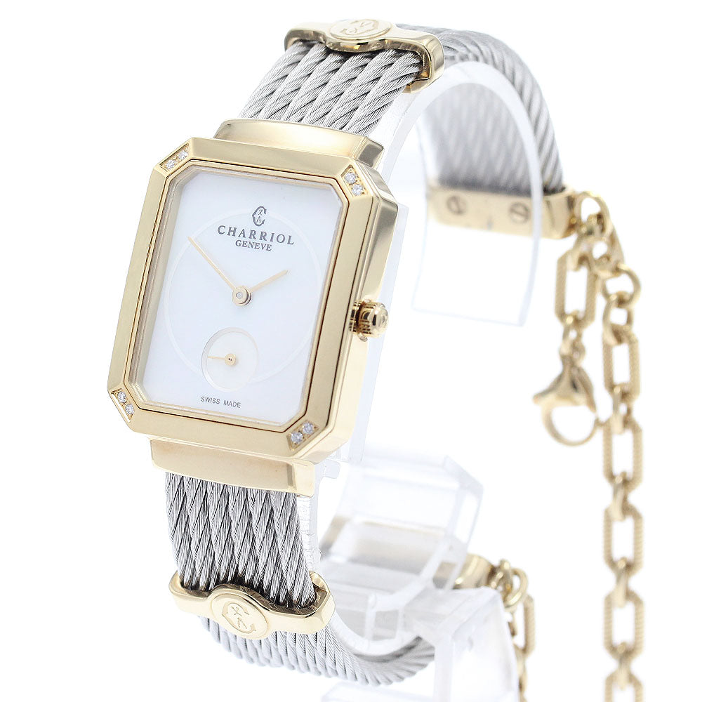 PHILIPPE CHARRIOL Saint-Tropez Mansart Rectangular STREYD2.560.004 White shell Dial Quartz Ladies Watch_981653