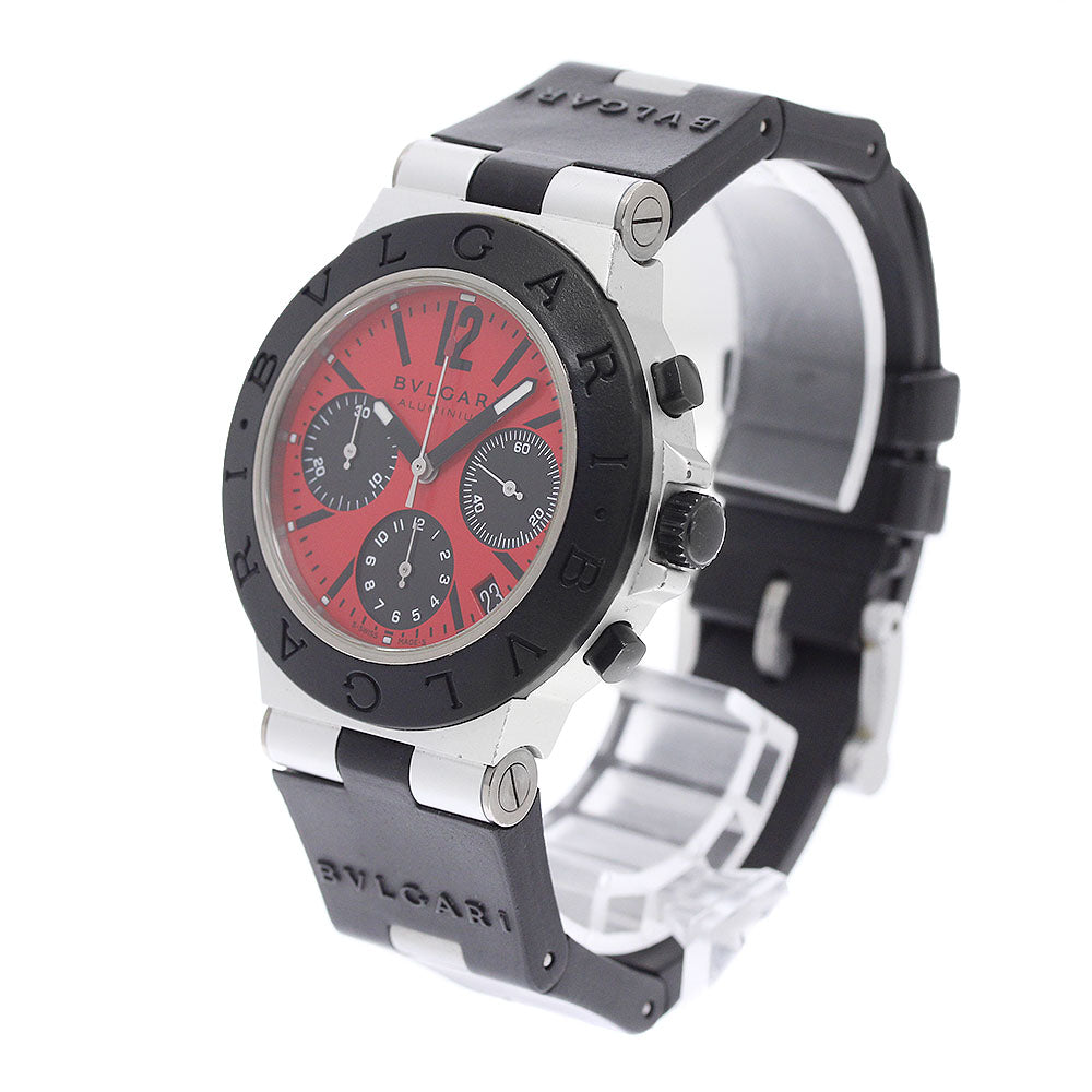 BVLGARI Aluminum AC38TA Chronograph Red Dial Automatic Men's Watch_982390